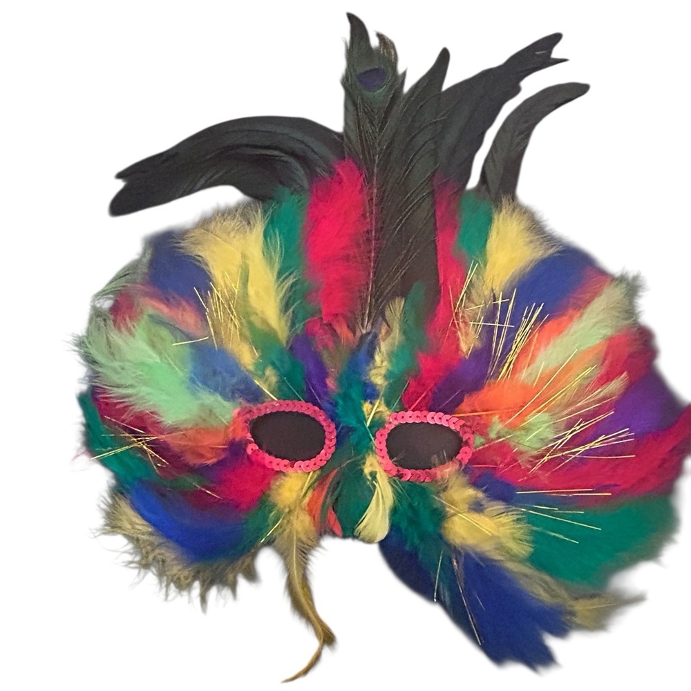 Colorful Feather Masquerade Mask
